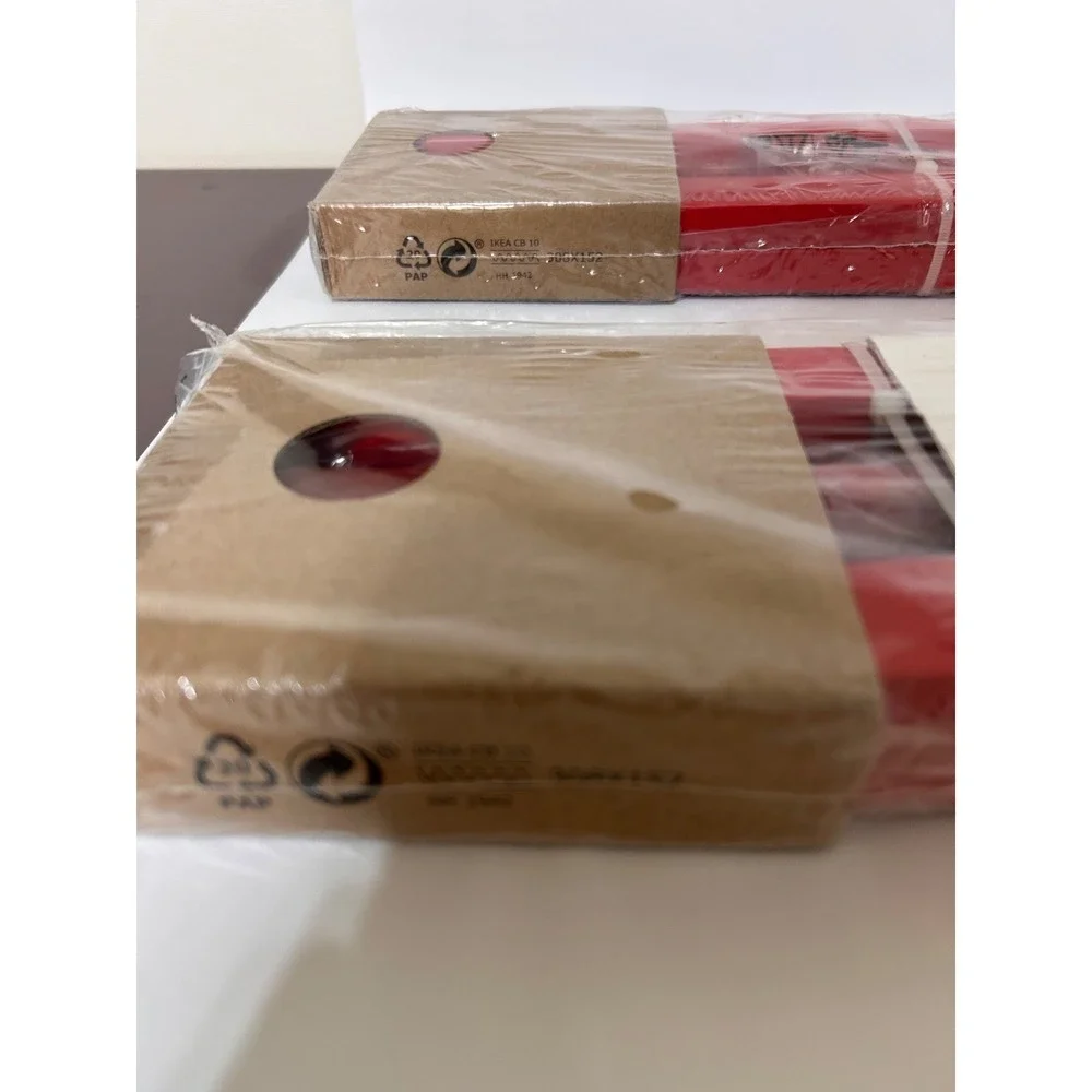 Set of 2‎ IKEA LERBERG Trestle Hilver Table Legs Only Red Steel 504.736.38